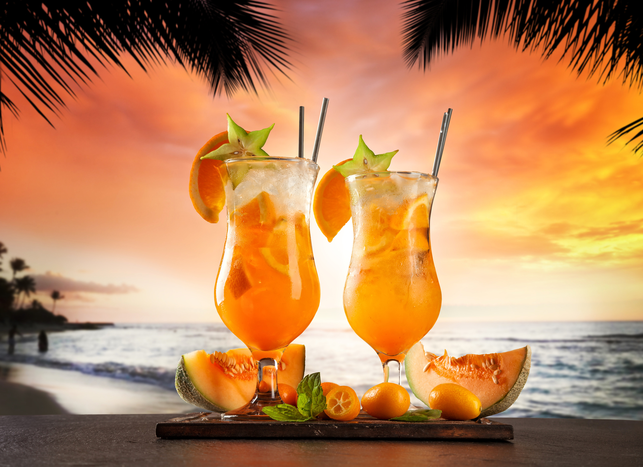 Summer Drinks on Beach